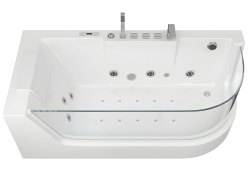 Акриловая ванна Grossman GR-17000L 170x80 с гидромассажем и аэромассажем