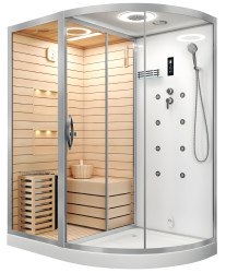 Душевая кабина Ceruttispa Lugano-L White 8345 180x110 с гидромассажем