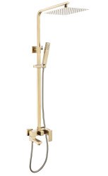 Душевая система Abber Daheim AF8216G с изливом, матовое золото