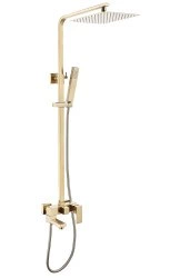 Душевая система Abber Daheim AF8216G с изливом, матовое золото
