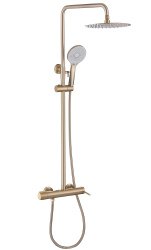 Душевая система Abber Emotion AF8816G с изливом, матовое золото