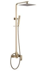 Душевая система Abber Wasserfall AF8616G с изливом, матовое золото