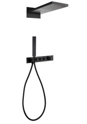 Душевая система Abber Rund AF8752B, черная матовая