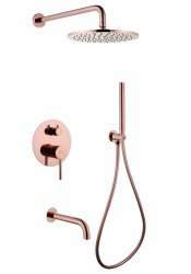 Душевая система Abber Wasser Kreis AF8117RG с изливом, золото