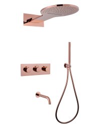 Душевая система Abber Wasser Kreis AF8150RG с изливом, золото