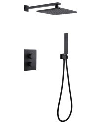 Душевая система Abber Weiss Insel AF8051B, черная матовая