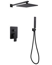 Душевая система Abber Weiss Insel AF8018B, черная матовая
