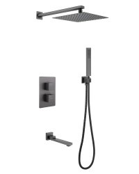 Душевая система Abber Weiss Daheim AF8250NG с изливом, никель