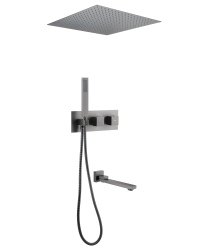 Душевая система Abber Weiss Daheim AF8254NG с изливом, никель