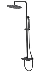 Душевая система Boheme Stick 128-BB.3 с изливом, черная матовая