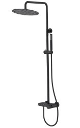Душевая система Boheme Stick 128-BB.3 с изливом, черная матовая