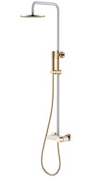 Душевая система Boheme Stick 128-WG с изливом, белая матовая