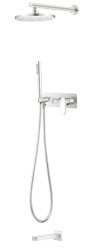 Душевая система Boheme Spectre 454-2-MW с изливом, белая матовая