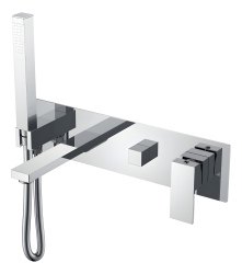 Смеситель для ванны Boheme Qubic 474-2-CR, хром