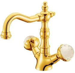 Смеситель для раковины Boheme Imperiale Presente 332, золото