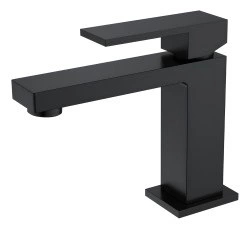Смеситель для раковины Boheme Qubic 471-B, черный матовый