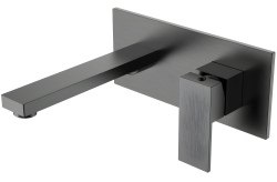 Смеситель для раковины Boheme Qubic 475-GM, оружейная сталь