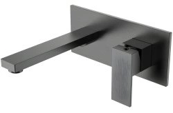 Смеситель для раковины Boheme Qubic 475-GM, оружейная сталь