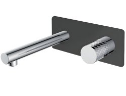 Смеситель для раковины Boheme Stick 125-BCR, черный матовый