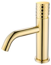 Смеситель для раковины Boheme Stick 121-GG, золото