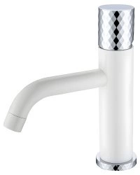 Смеситель для раковины Boheme Stick 121-WCR, белый матовый