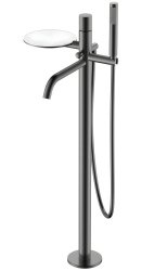 Напольный смеситель для ванны Boheme Stick 129-GM, оружейная сталь