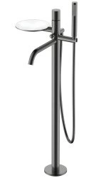 Напольный смеситель для ванны Boheme Stick 129-GM, оружейная сталь