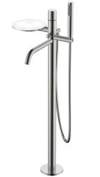 Напольный смеситель для ванны Boheme Stick 129-NB, никель