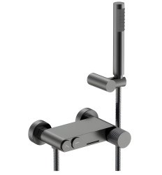 Смеситель для ванны с душем Boheme Stick 123-GM.3, оружейная сталь