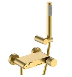 Смеситель для ванны с душем Boheme Stick 123-MG.2, матовое золото