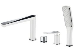 Смеситель на борт ванны Boheme Venturo 370-W, белый матовый