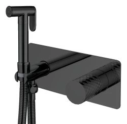 Гигиенический душ Boheme Stick 127-BB со смесителем, черный матовый