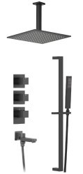 Душевая система Timo Selene SX-2239/03SM с изливом, черная матовая