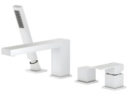 Смеситель на борт ванны Timo Selene 2130/16Y с душем, белый матовый