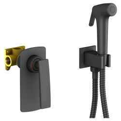 Гигиенический душ Timo Helmi 4089/03SM со смесителем, черная матовая