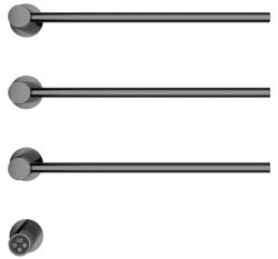 Полотенцесушитель электрический Wonzon&Woghand Hamburg WW-AL313-GM 47x51, темный графит