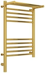 Полотенцесушитель электрический Сунержа Богема 3.0 L с полкой 40x60, золото