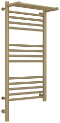 Полотенцесушитель электрический Сунержа Богема 3.0 L с полкой 40x80, матовое золото