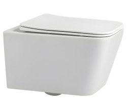Подвесной унитаз Abber Rechteck AC1201MW, белый матовый с сиденьем