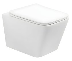 Подвесной унитаз Abber Rechteck AC1201T, белый с сиденьем