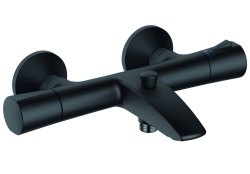 Смеситель для ванны Kludi Zenta 351013938 с термостатом, черный матовый