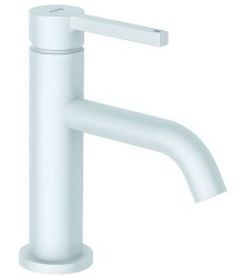 Смеситель для раковины Kludi Nova Fonte Pura 202665315 с донным клапаном, белый матовый