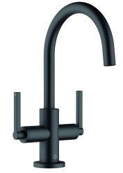 Смеситель для раковины Kludi Nova Fonte Puristic 201183915 с донным клапаном, черный матовый