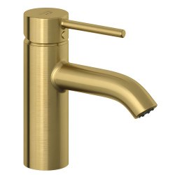 Смеситель для раковины Kludi Bozz 38266N076 с донным клапаном, золото