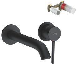 Смеситель для раковины Kludi Bozz Set 382453976S встраиваемый, черный матовый