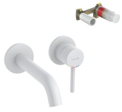 Смеситель для раковины Kludi Bozz Set 382445376S встраиваемый, белый матовый