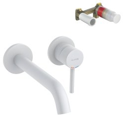 Смеситель для раковины Kludi Bozz Set 382455376S встраиваемый, белый матовый