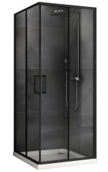 Душевой уголок Abber Schwarzer Diamant AG02080B5 80x80, профиль черный матовый