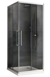 Душевой уголок Abber Schwarzer Diamant AG02100H 100x100, профиль хром