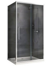 Душевой уголок Abber Schwarzer Diamant AG30100H-S100 100x100, профиль хром